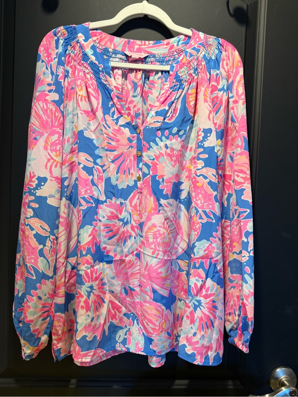 Lilly Pulitzer Pink & Blue Floral Tunic Top